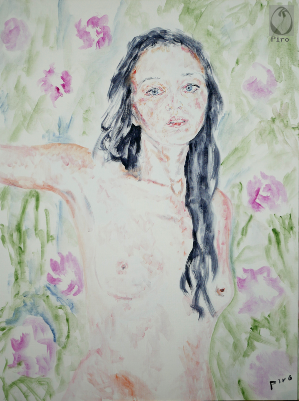 oil on paper - olio su carta di Piro